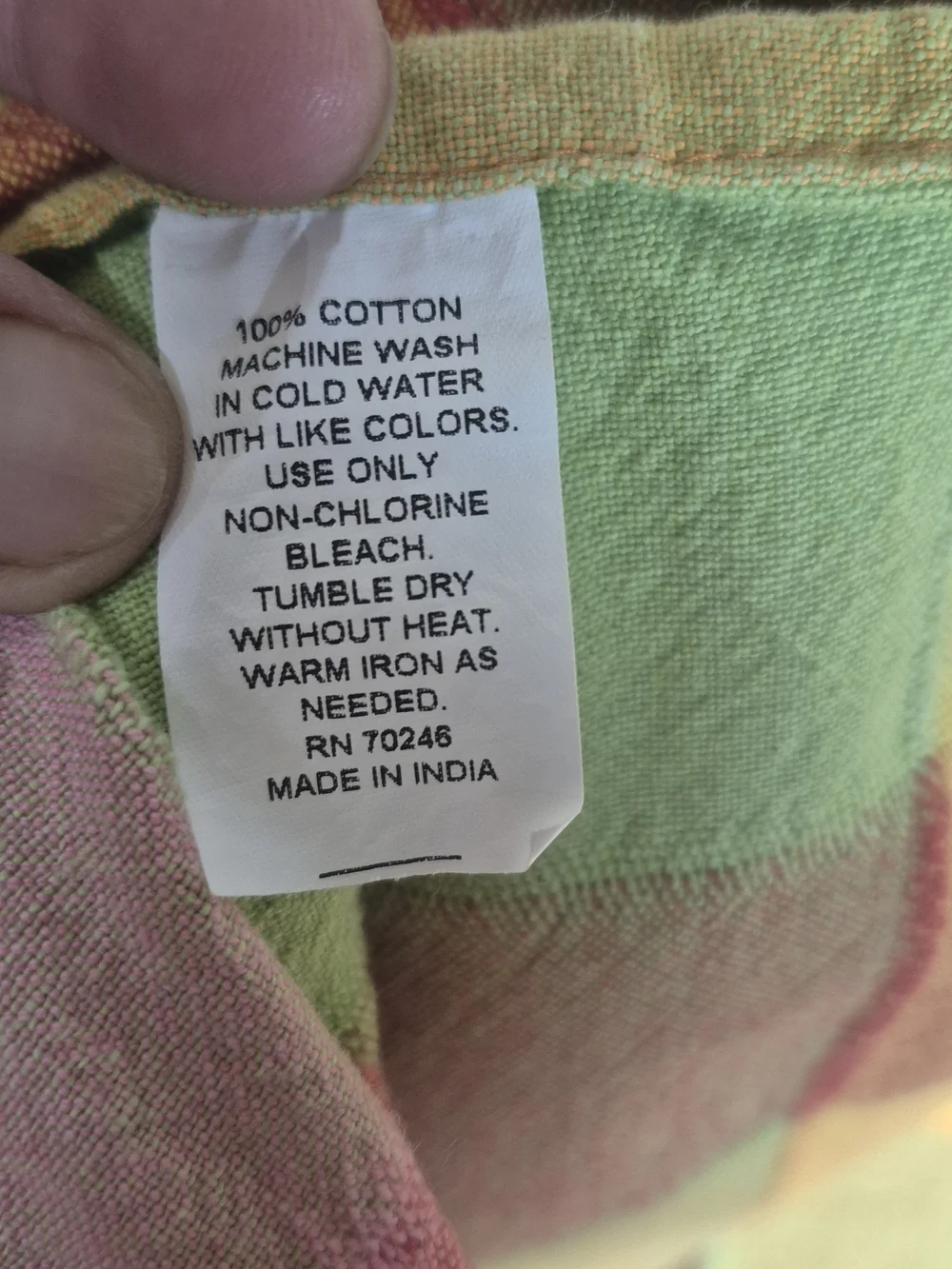 Colorblock Plaid Table cloth in Pink, Orange, Green, Red